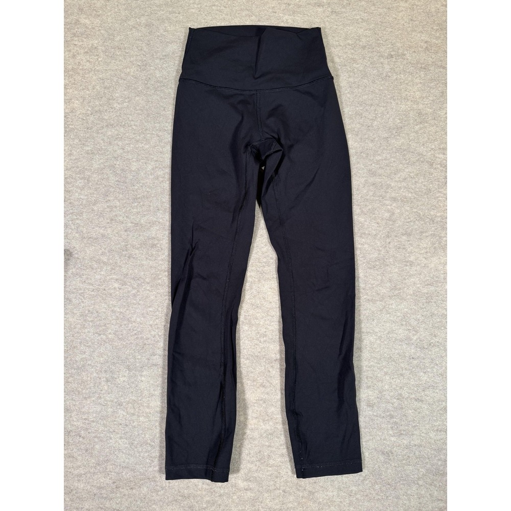 Lululemon Leggings‎ Womens 2 Black High Rise Cropped Yoga Athletic Gym Tight